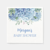 Blue Hydrangeas Floral Boy Baby Dusche Serviette (Vorderseite)