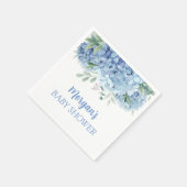 Blue Hydrangeas Floral Boy Baby Dusche Serviette (Ecke)
