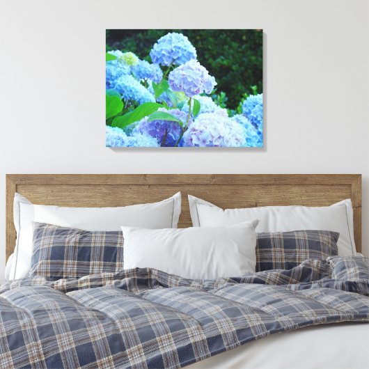 Blue Hydrangeas Floral Canvas Drucke Custom (Insitu (Schlafzimmer))
