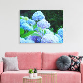 Blue Hydrangeas Floral Canvas Drucke Custom (Insitu (Wohnzimmer))