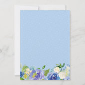 Blue Hydrangeas Floral Nursing School Abschluss Einladung (Rückseite)