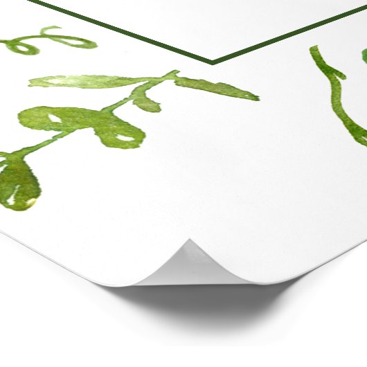 Blue Hydrangeas Floral Probe Dinner Zeichen Poster (Ecke)