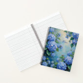 Blue Hydrangeas Floral Spiral-bound Journal Spring Notizblock (Innenseite)