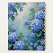 Blue Hydrangeas Floral Spiral-Bound Planner Spring Planer (Rückseite)