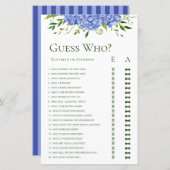 Blue Hydrangeas Floral Watercolor Ratgeber, wer sp (Vorne/Hinten)