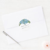 Blue Hydrangeas Floral Wedding Sticker (Umschlag)
