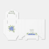 Blue Hydrangeas Floral Wedding Vielen Dank Geschenkschachtel (Ungefaltet)