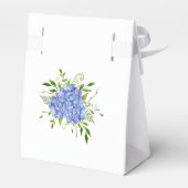 Blue Hydrangeas Floral Wedding Vielen Dank Geschenkschachtel (Rückseite)