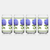 Blue Hydrangeas florale botanische Kunst Dosenglas (Hinten)