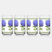 Blue Hydrangeas florale botanische Kunst Dosenglas (Vorderseite)