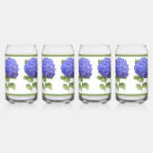 Blue Hydrangeas florale botanische Kunst Dosenglas (Links)