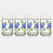 Blue Hydrangeas florale botanische Kunst Dosenglas (Vorderseite)