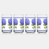 Blue Hydrangeas florale botanische Kunst Dosenglas (Hinten)