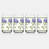 Blue Hydrangeas florale botanische Kunst Dosenglas (Hinten)