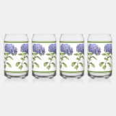 Blue Hydrangeas florale botanische Kunst Dosenglas (Vorderseite)