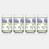 Blue Hydrangeas florale botanische Kunst Dosenglas (Links)