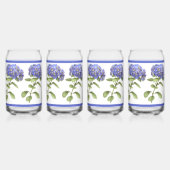 Blue Hydrangeas florale botanische Kunst Dosenglas (Hinten)