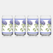 Blue Hydrangeas florale botanische Kunst Dosenglas (Rechts)