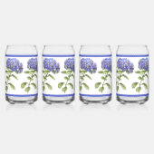 Blue Hydrangeas florale botanische Kunst Dosenglas (Vorderseite)