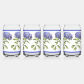 Blue Hydrangeas florale botanische Kunst Dosenglas (Links)