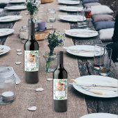 Blue Hydrangeas Foto Wedding Wine Label Weinetikett