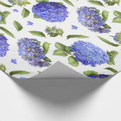 Blue Hydrangeas Geschenkpapier (Ecke)