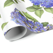 Blue Hydrangeas Geschenkpapier (Rolleneckpunkt)