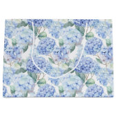 Blue Hydrangeas Gift Bag Große Geschenktüte (Vorderseite)