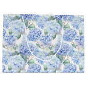 Blue Hydrangeas Gift Bag Große Geschenktüte (Rückseite)