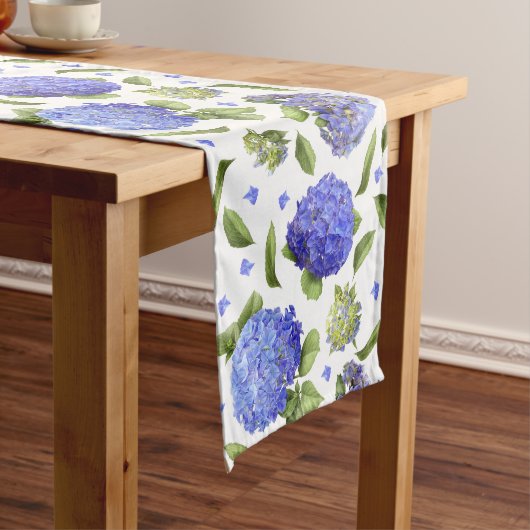 Blue Hydrangeas Großer Tischläufer (Beispiel)