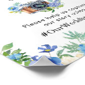 Blue Hydrangeas Grüne Oh Snap Instagram Sign Poster (Ecke)