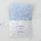Blue Hydrangeas Happy Birthday Karte (Innenseite)