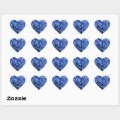 Blue Hydrangeas Heart Sticker (Blatt)