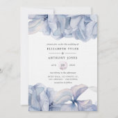 Blue Hydrangeas Hochzeitseinladung Einladung (Vorderseite)