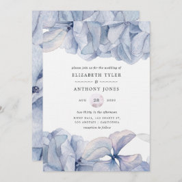 Blue Hydrangeas Hochzeitseinladung Einladung