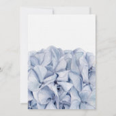 Blue Hydrangeas Hochzeitseinladung Einladung (Rückseite)