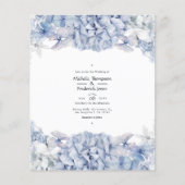 Blue Hydrangeas Hochzeitseinladung Flyer (Vorne)