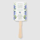 Blue Hydrangeas Hochzeitsprogramm Fächer (Vorderseite)