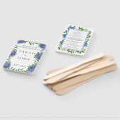 Blue Hydrangeas Hochzeitsprogramm Hand Fan Fächer (Non-assembled)