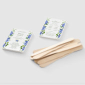 Blue Hydrangeas Hochzeitsprogramm Hand Fan Fächer (Non-assembled)