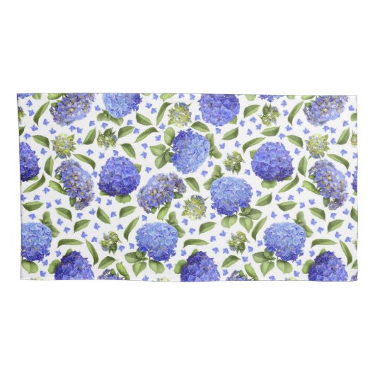 Blue Hydrangeas in allen Mustern Kissenbezug (Rückseite-Rechts)