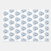 Blue Hydrangeas in Chinoiserie Pot Geschenkpapier Set (Vorderseite)