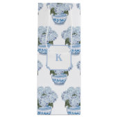 Blue Hydrangeas in Chinoiserie Pot Geschenktüte Für Weinflaschen (Vorderseite)