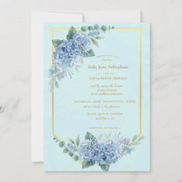 Blue Hydrangeas in Frame Wedding in Blue