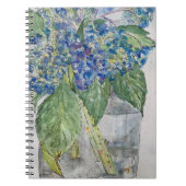 Blue Hydrangeas in Water spiral notebook Notizblock (Vorderseite)