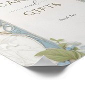 Blue Hydrangeas Karten und Geschenkzeichen Poster (Ecke)