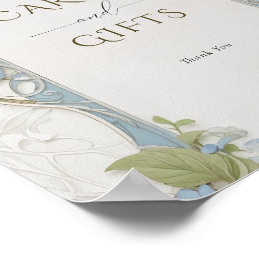 Blue Hydrangeas Karten und Geschenkzeichen Poster (Ecke)