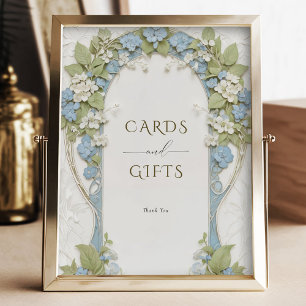Blue Hydrangeas Karten und Geschenkzeichen Poster