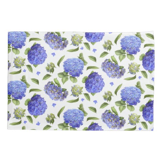 Blue Hydrangeas Kissenbezug (Rückseite)