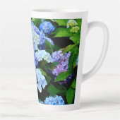Blue Hydrangeas Latte Tasse (Rechts)